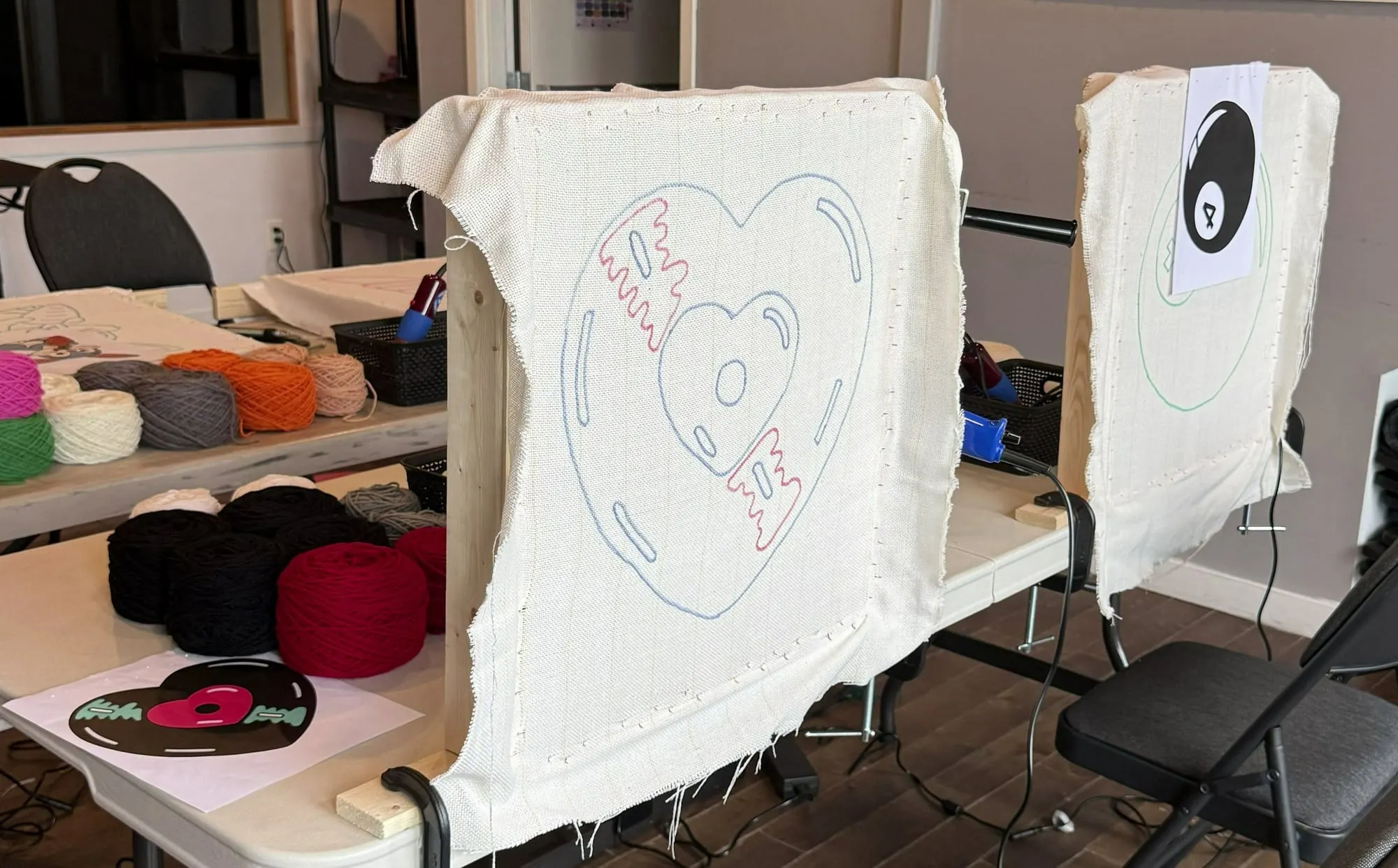 Cadres de tufting prêts pour un atelier chez HLD Taekwondo